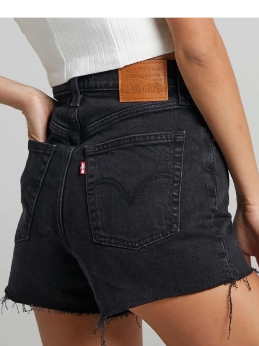 LEVI'S | Black Ribcage Shorts - Size 24